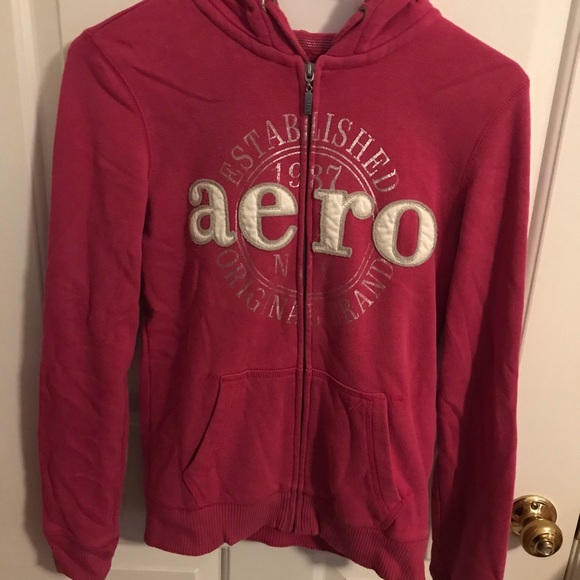 Pink Aeropostale hoodie with zipper, small - Picture 2 of 3